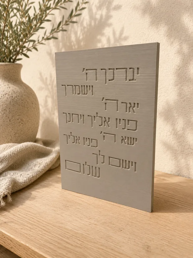 לוח ברכת כהנים חול, יצוקה בעבודת יד
