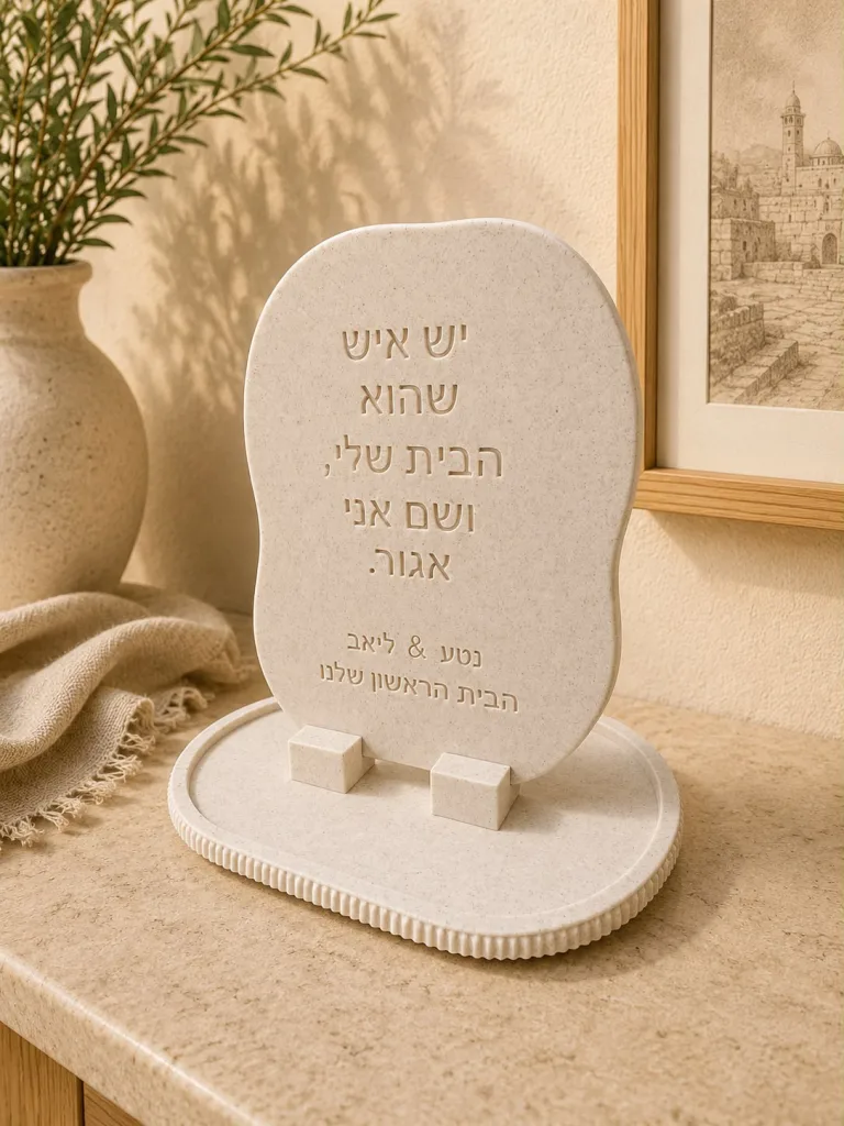 שלט ברכת הבית, יצוקה בעבודת יד